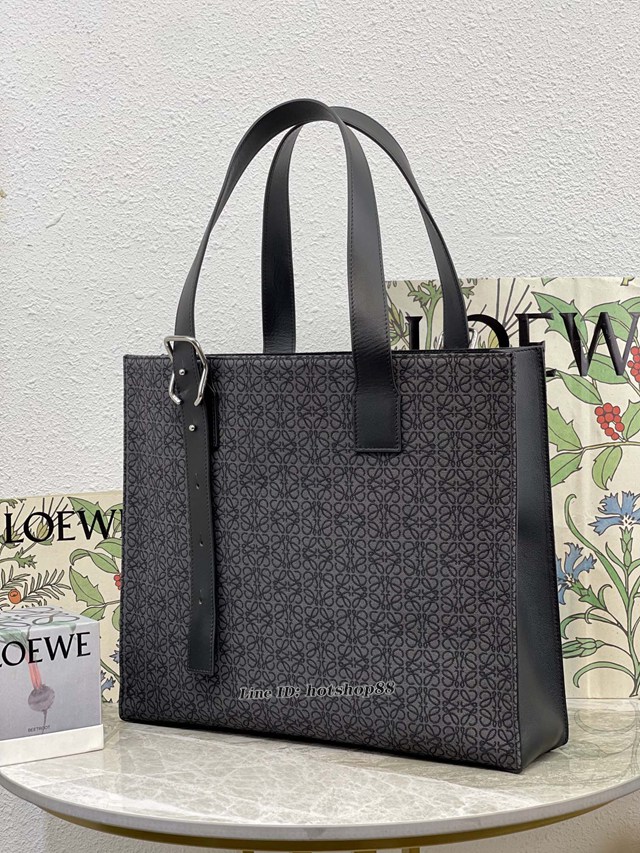 Loewe專櫃新款男包托特包 羅意威Buckle Horizontal Tote手袋 型號10959 lyw1476